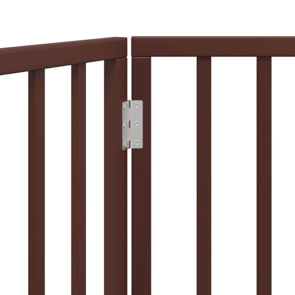 vidaXL foldbar hundegitter, 2 paneler, brun, 160 cm