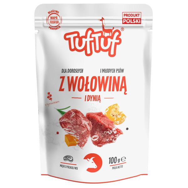 TufTuf VÅTFODER TILL HUND PÅSE KÖTTFÄRS PUMPA 10x100G