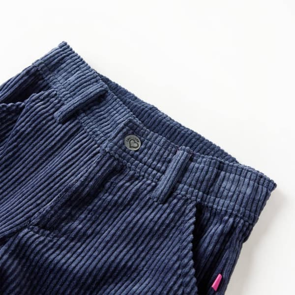 Børne fløjlsbukser, marineblå, 116