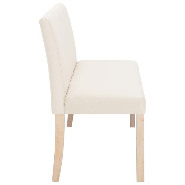 vidaXL Bänk, 139,5 cm, krämfärgad, polyester
