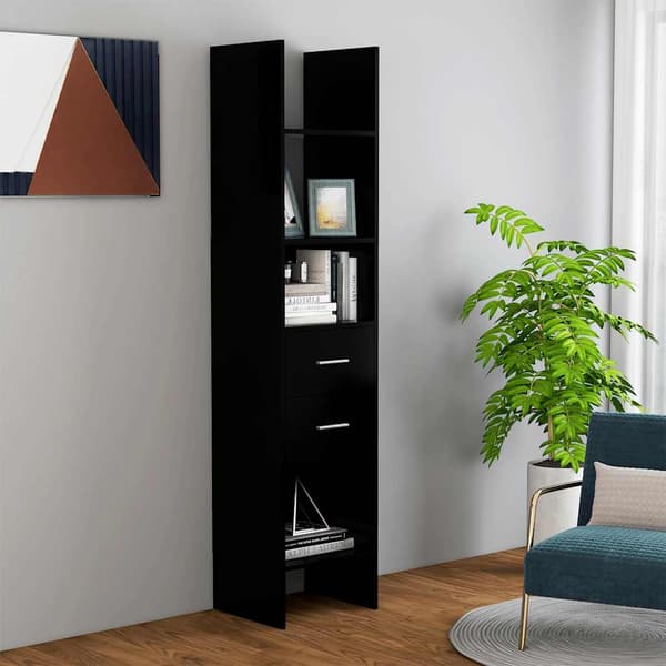 vidaXL bogreol sort 40x35x180 cm spånplade