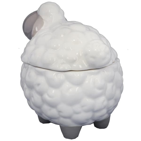 Påskefår keramikbeholder 17 cm