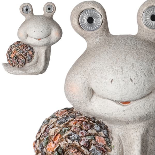 Trädgårdsfigur Snigel Solar 31 cm