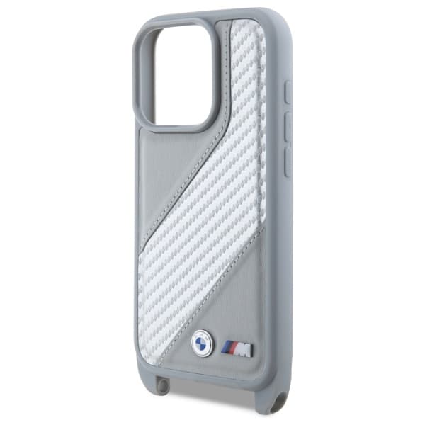 BMW M Edition Carbon Stripe & Strap Cover til iPhone 16 Pro, Grå