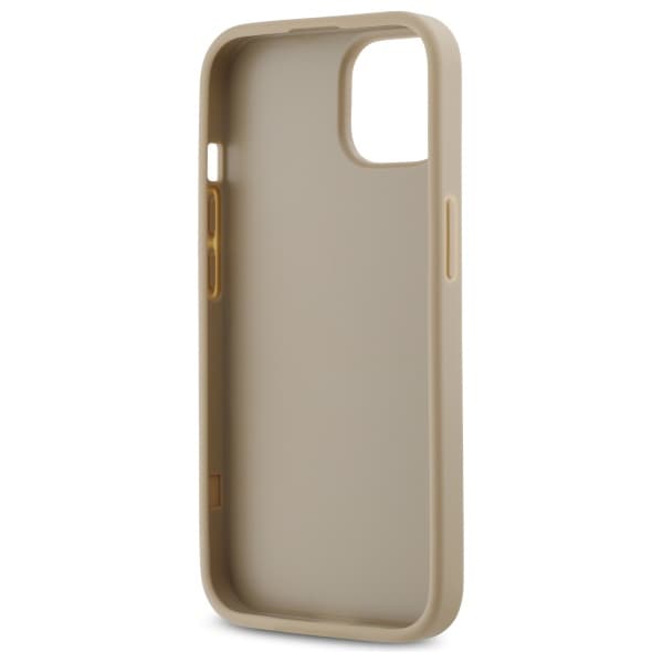 DKNY Quilted Stack Logo iPhone 14 -suojakuori, beige