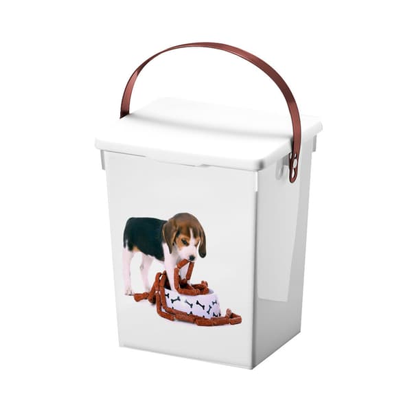 Hundefoderbeholder med holder 5L