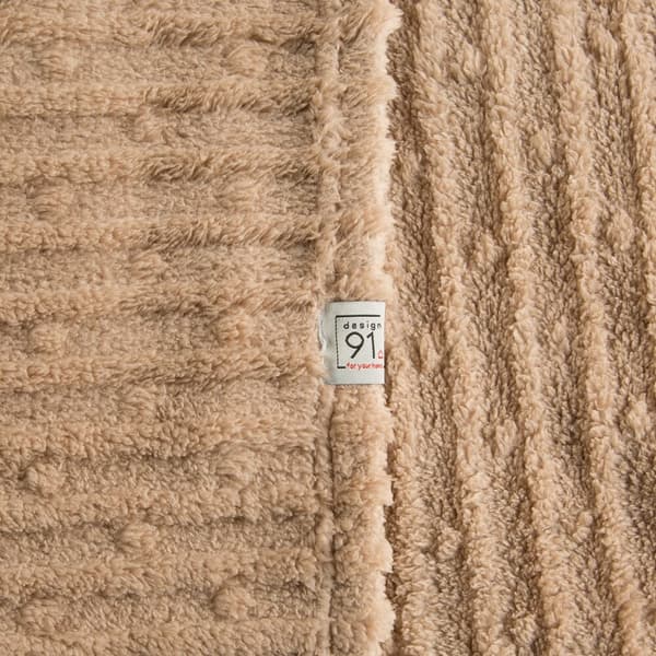 Rävfilt beige 130x170 ränder