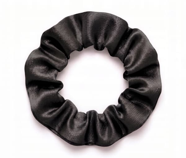 Silke hårbånd i mulberry 6A sort S premium 2cm