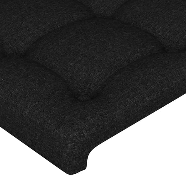 vidaXL sengegavle, 4 stk., sort, 80x5x78/88 cm, stof