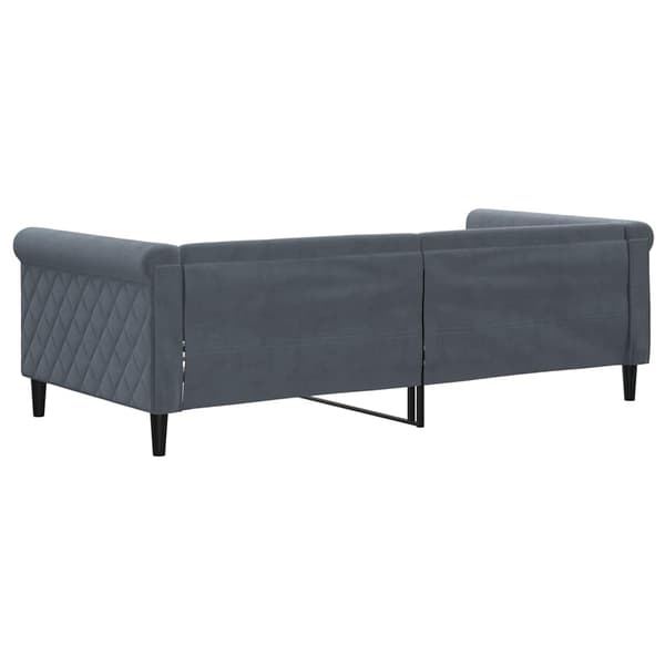 vidaXL Bäddsoffa mörkgrå 90x190 cm sammet