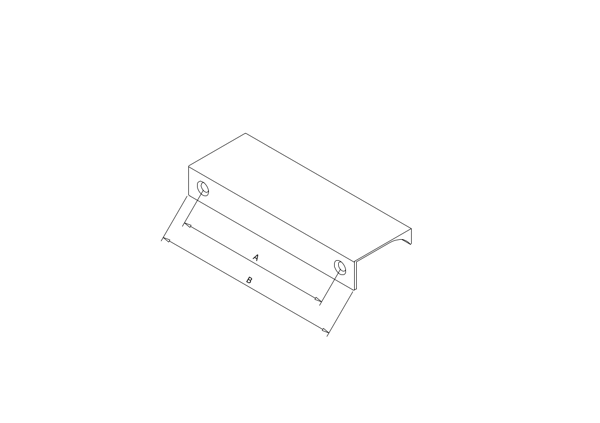 UA06 greb sort MAT Edge møbelgreb sort MAT let holdbar UA06 100cm 980/1000