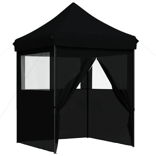 vidaXL 4-vægs pop-up festtelt sort