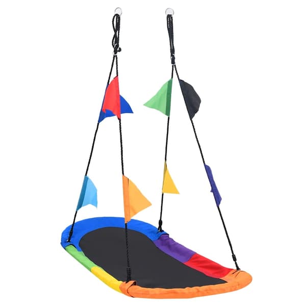 vidaXL Gunga med flaggor 165 x 70 cm