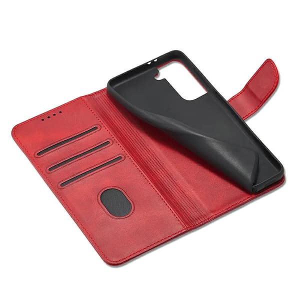 Marv Wallet-bogreol til Galaxy A55, rød