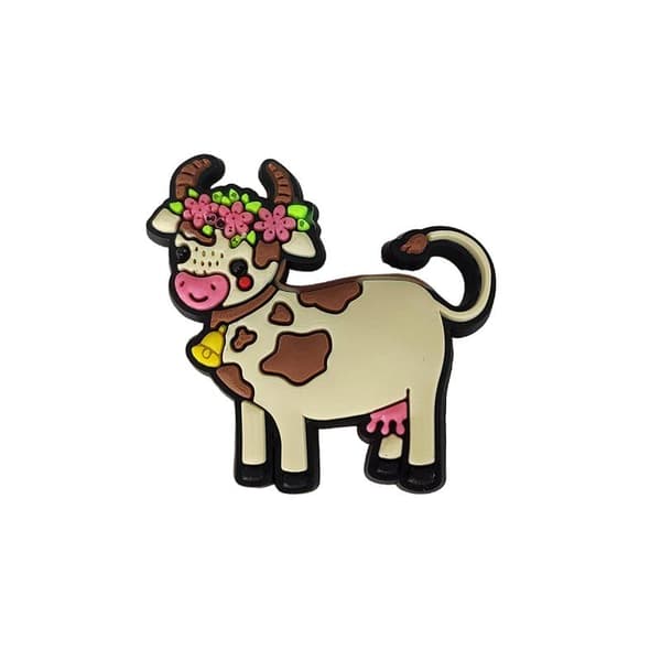 Crocs gummimärke Emblem Patch Farm Cow 399-13 OS