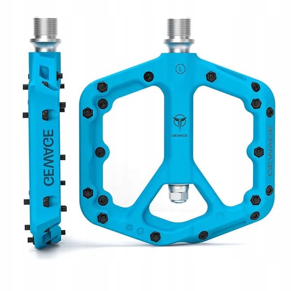 GEWAGE Lätta Gula Plattformscykelpedaler Nylon 2 Glidlager
