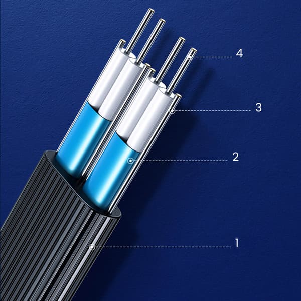 SATA 1.0-3.0 fladkabel op til 5 Gb/s 0,5m - sort