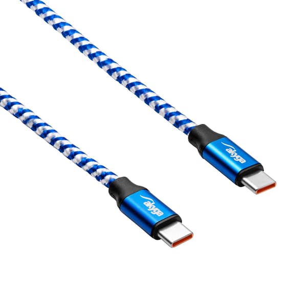 Akyga AK-USB-37 USB-C-kabel Flätad USB-kabel 100W E-Mark PD QC 1m 480Mb/s