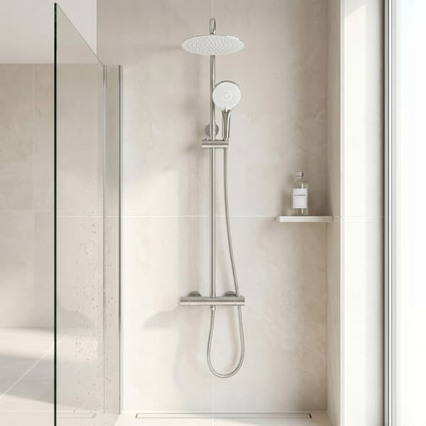 Duschset Krom Silver Termostat Lungo Modern