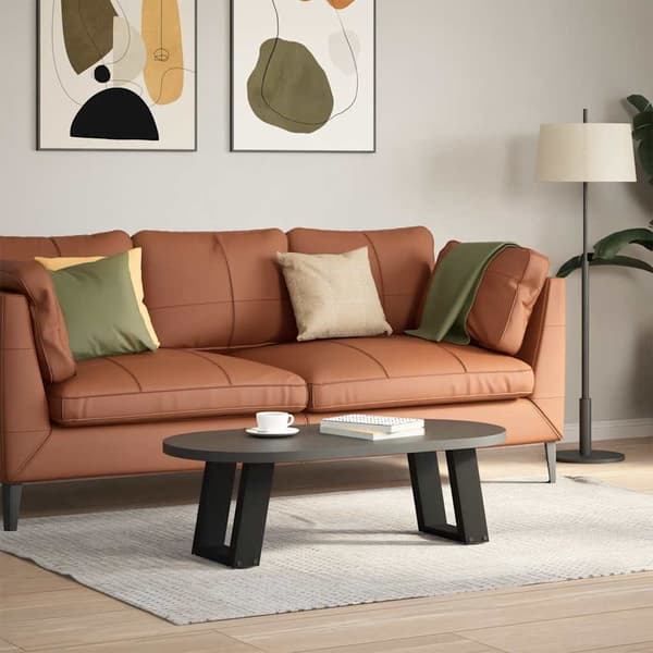 vidaXL sofabordsben, 2 stk., sort, 30x(30-31) cm, stål