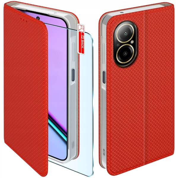 Flip-etui til Realme C67 4G Flip Cover + Glas