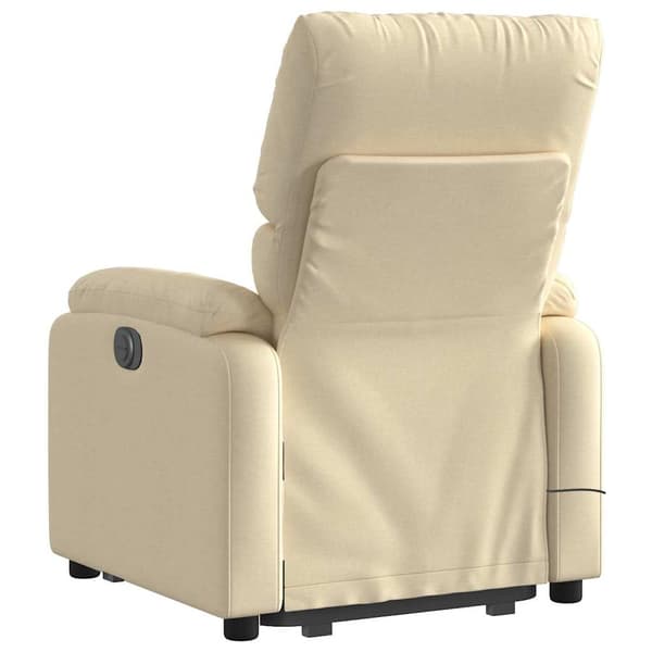 vidaXL Lyftbar massagefåtölj, elektrisk, vilstol, krämfärgad