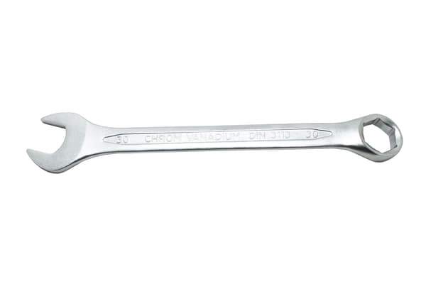 Gaffelnøgle 30 mm Cr-V sekskant