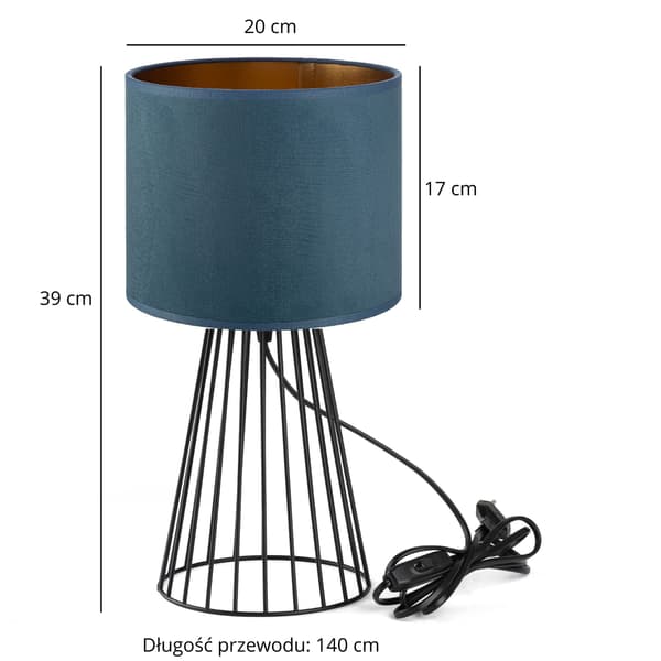 Tornado ASBG lampe, jeansfløjl, guld