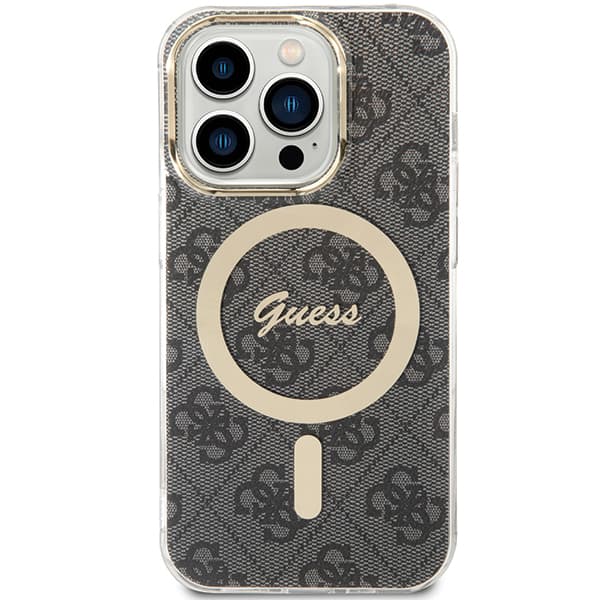 Guess IML 4G MagSafe-etui til iPhone 15 Pro, sort