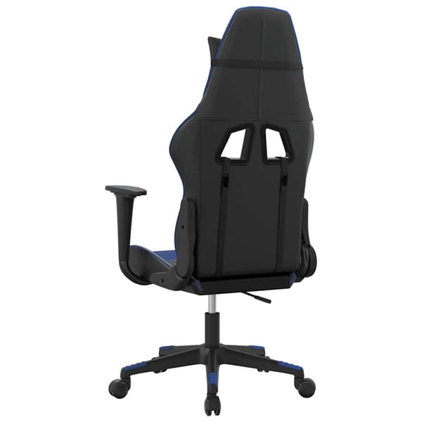 vidaXL gamingstol, sort og blå, kunstlæder