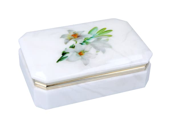 Rektangulär alabasterlåda 9x13cm