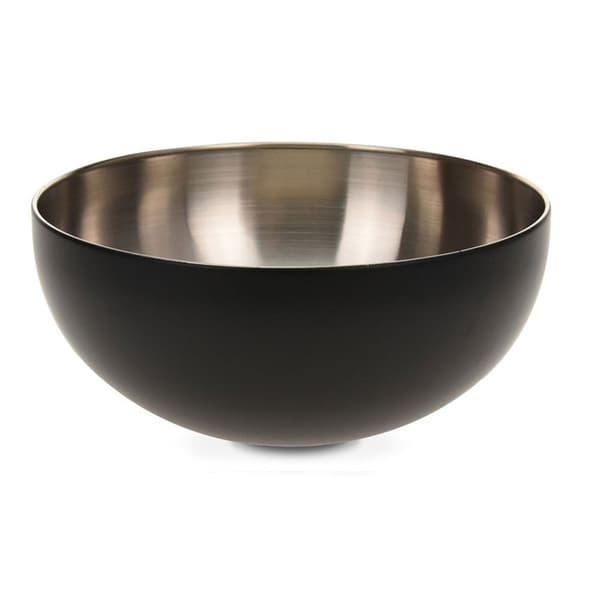 Sort skål i rustfrit stål, 24 cm
