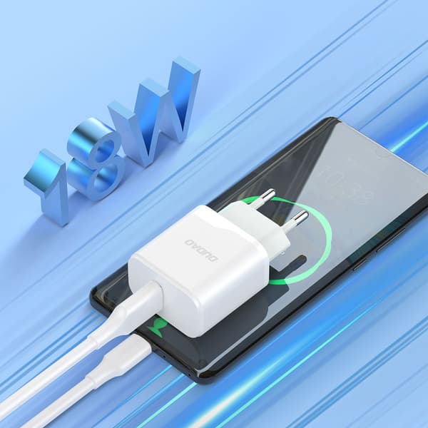 18W USB-A Telefonladdare - Vit