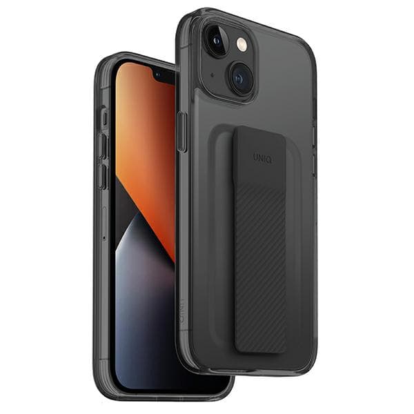 UNIQ Heldro Mount-cover med stativ til iPhone 14, sort