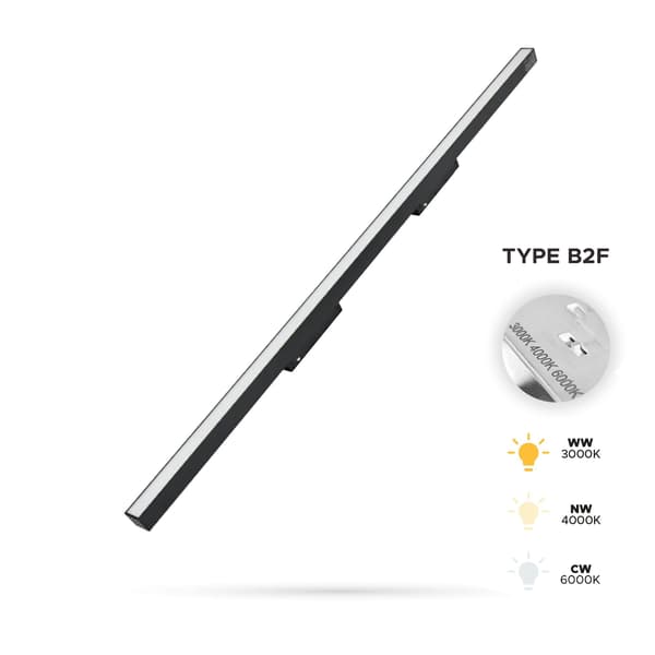 LED-projektør med lineær spotlight 40W 3CCT type B2F til magnetiske skinner SMART TRACK 48VDC