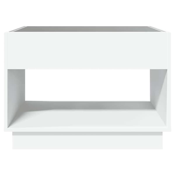 vidaXL Infinity LED soffbord vitt 70x50x50 cm