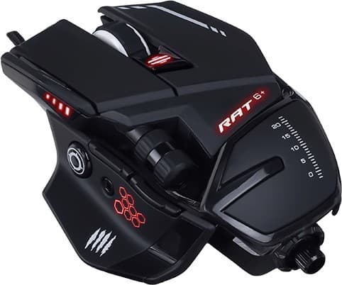 Mad Catz RAT 6+ USB-mus sort (MR04DCINBL000-0)