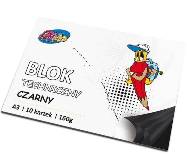 Teknisk blok A3 160g sort 10 ark