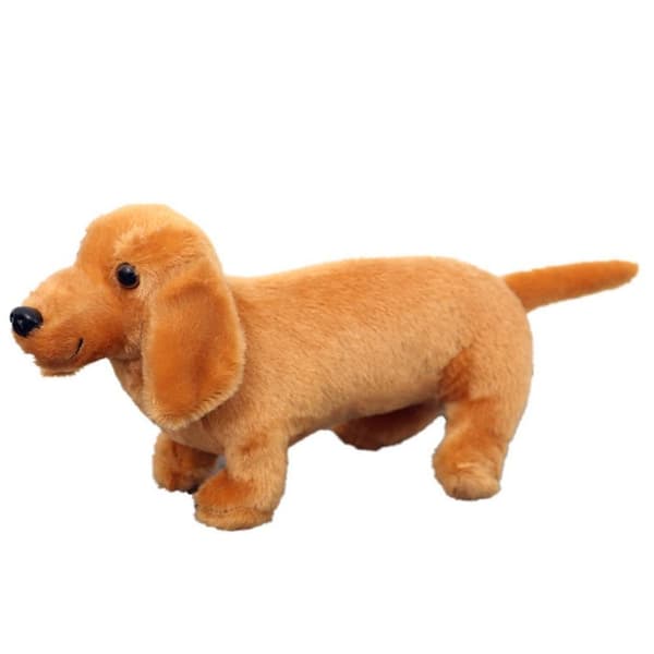 Lysebrun gravhund maskot 25 cm