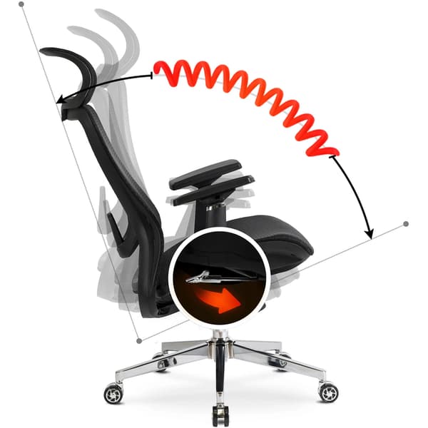 LITOS Sort Moderne Ergonomisk Drejelig Kontorstol