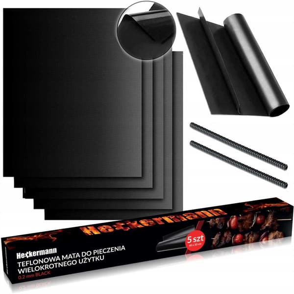 BBQ-grillimatto 40x33cm 5 kpl