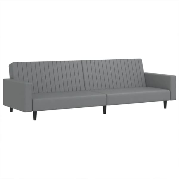 vidaXL 2-personers sofa, grå, kunstlæder