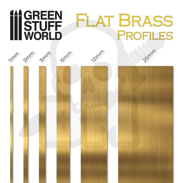 GSTU506319 Flad messingprofil 0,2 x 2 mm