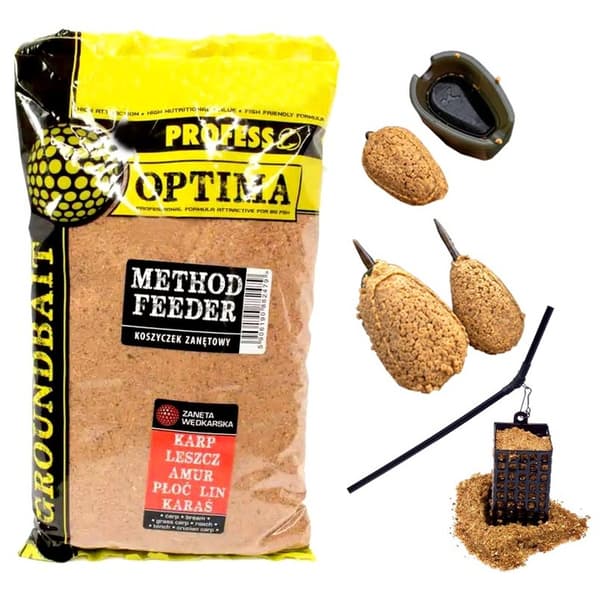 Fiske Groundbait Profess Optima 1 kg - method feeder