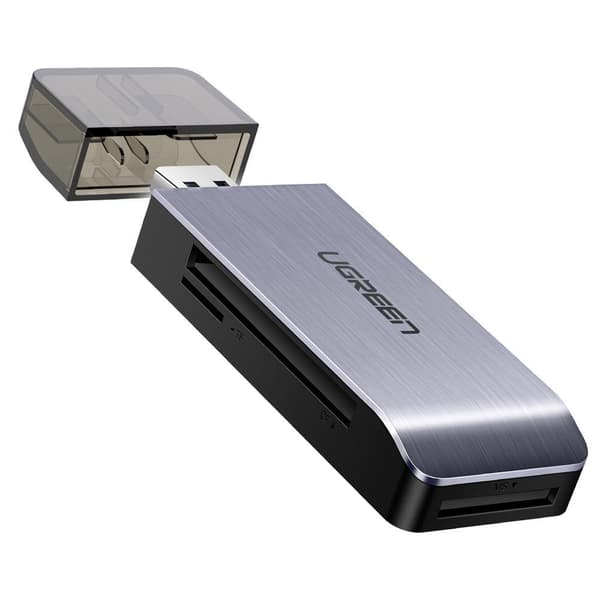 SD / micro SD / CF / MS -muistikortinlukija USB 3.0 -liitin - harmaa