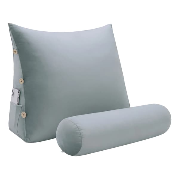 Modulärt nackstöd med bolster - Grå sammet