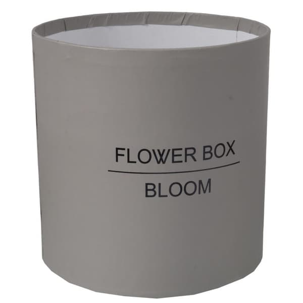 BLOMSTERÆSKE GAVEDEKORATION GRÅ MEDIUM
