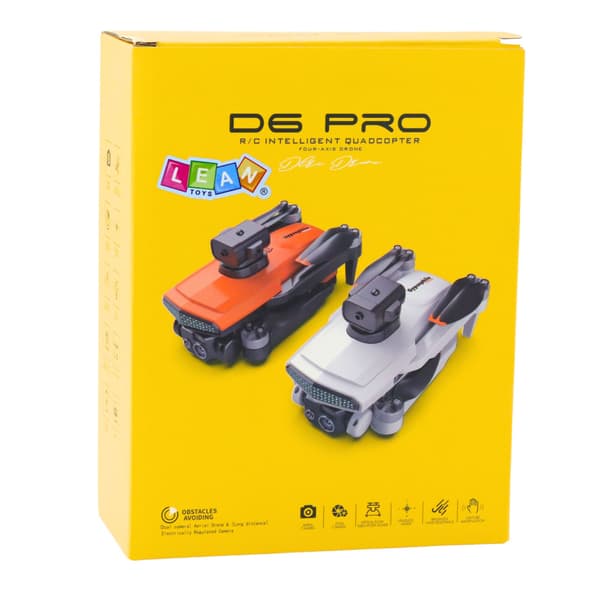 D6 PRO Drönarkamera LED-lampor App Ljusgrå