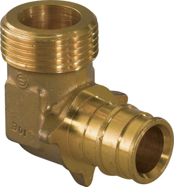 Albue med udvendig gevind PL 20-G1/2"MT Uponor Q&E