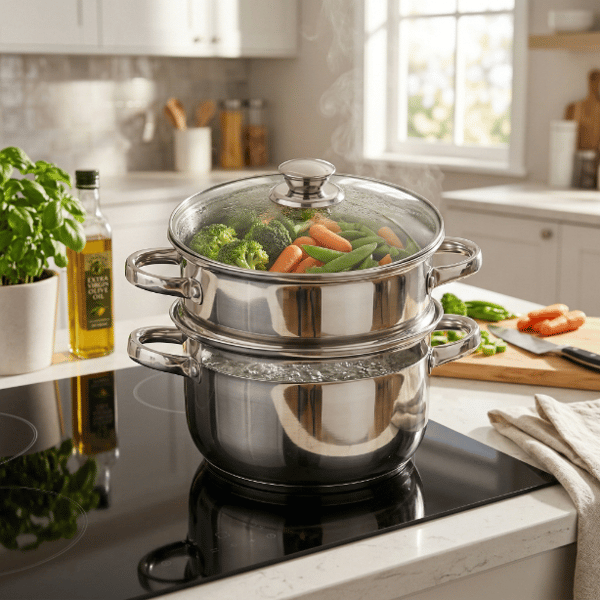 Ambiente Steamer 20 cm 3-delt damper